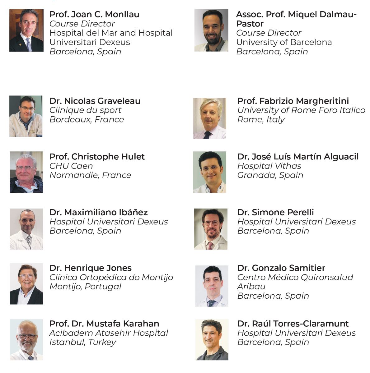 Course Faculty