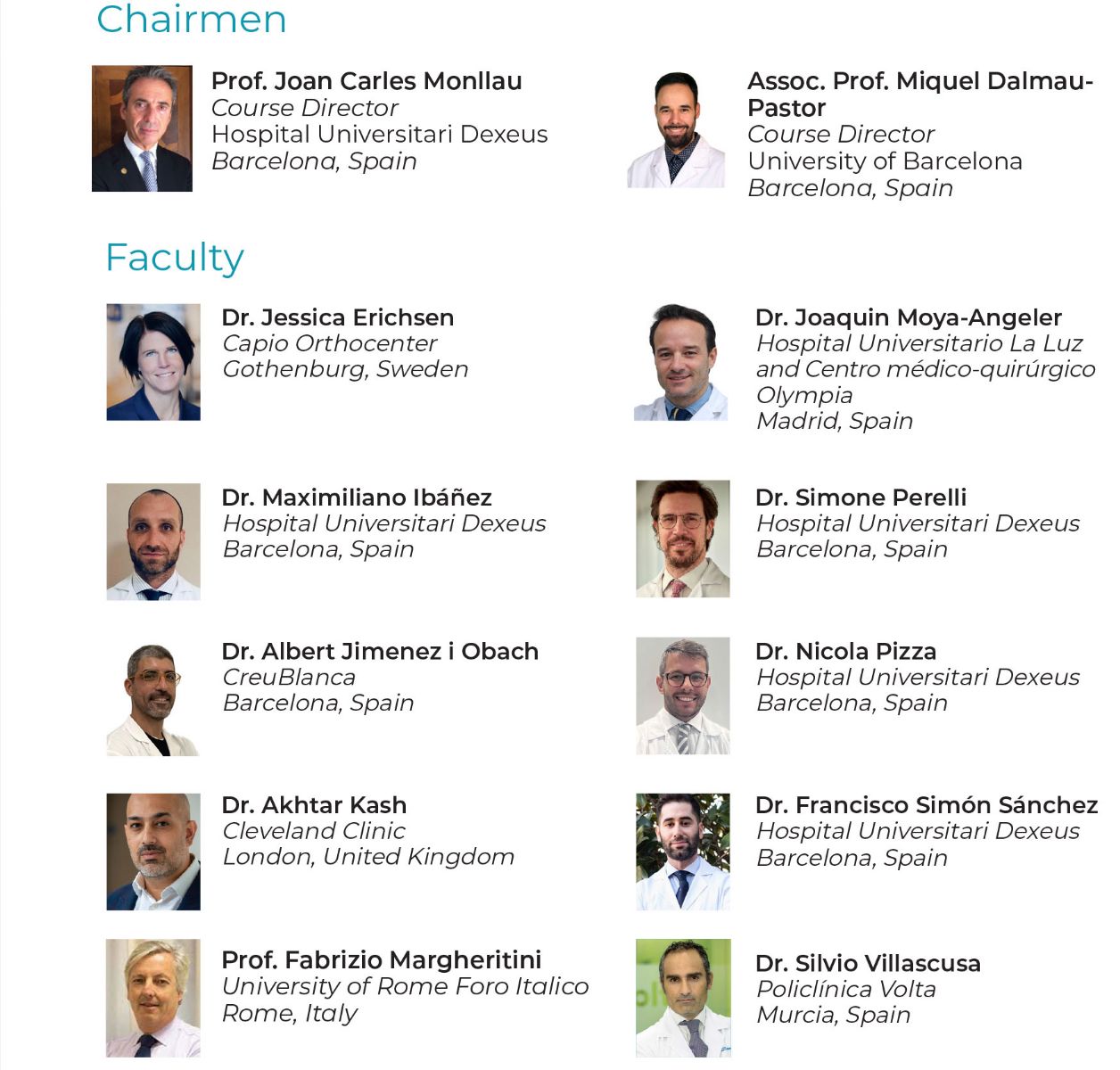 ESSKA ACL Faculty